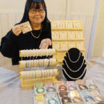 アクセサリー作りに挑戦 淡水パールと天然石 名張の吉田さん