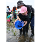 園児が稚アユ放流 服部川で 伊賀川漁協