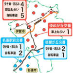 犯罪発生マップ6月 刑法犯認知件数、伊賀・名張ともに前月上回る
