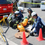 ガス漏れの二次災害防げ 名張消防署と名張近鉄ガスが合同訓練