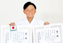 空手の組手で全国大会へ 名張・桔梗が丘小5年の成瀬さん