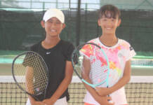 テニス全日本ジュニア選手権へ 北中の植田さんと南中の朝比奈さん 名張
