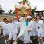 雨空の下に響く「チョーサ」 名張・宇流冨志禰神社で秋季例大祭