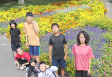 赤目四十八滝の四季表す 花壇コンで念願の大賞 伊賀つばさ学園