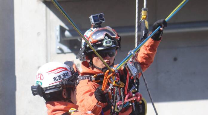 消防士ら安全・迅速な救出技術競う 名張でロープレスキュー全国大会