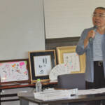 「遊書」の魅力説く 遊び心忘れず自由に表現 名張の富峰山さん