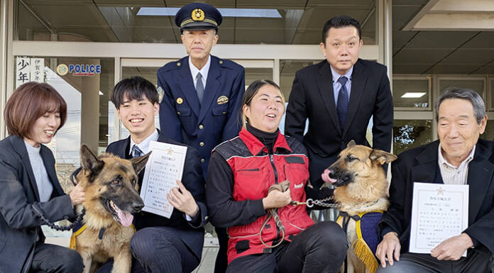 クンクン捜査は任せてワン! シェパード2頭を嘱託警察犬に 名張署