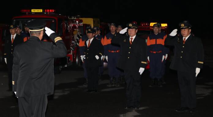 年末夜警「市民の幸せ守るため」消防団員ら防火呼び掛け 伊賀