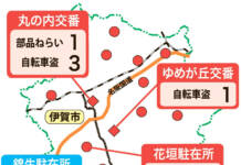 犯罪発生マップ 名張で自転車盗多発 11月