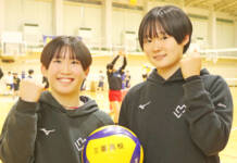 勝ち上がれ春高バレー① 「負けないチーム」目標に 三重の泉岡さんと福田さん