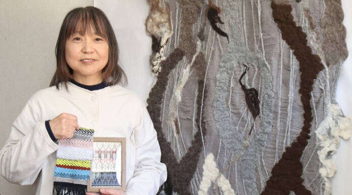 織りとフェルトで表現 浮田さん個展 伊賀市で17日から
