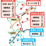 犯罪発生マップ 前月比で伊賀増、名張減