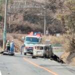 【続報】バイクと車の事故で火災 50歳男性重体 2人重軽傷 伊賀市の国道