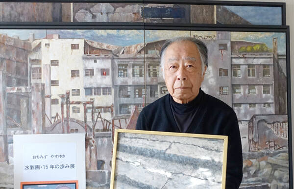 水彩で描く軍艦島 落水さん15年の歩み展 名張で5月2日から