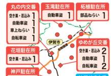犯罪発生マップ タイヤ・金属盗、名張で多数 4月