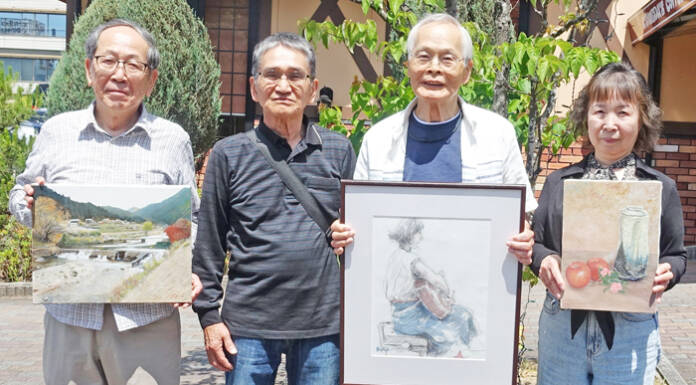 彩り豊か 4人の絵画展 24日から名張で