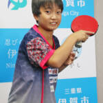 全日本卓球選手権 伊賀・上野北小5年の奥屋さんが出場