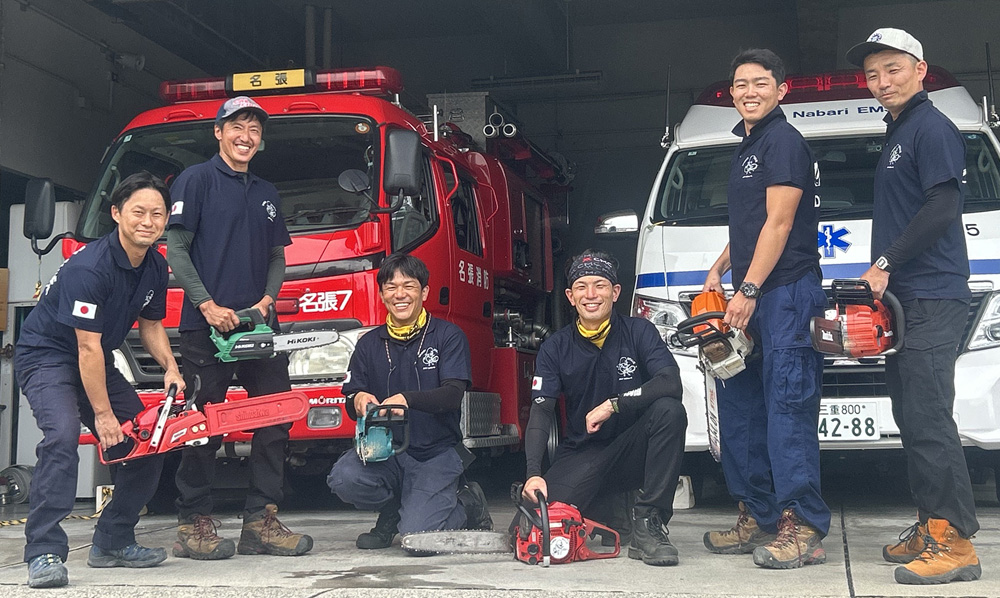 培った技術、被災地支援に　名張の消防職員有志6人が災害ボランティア
