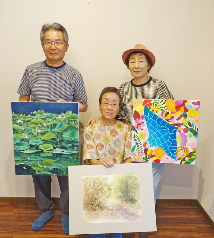 違う個性感じて「三人三楽展」　22日から名張で